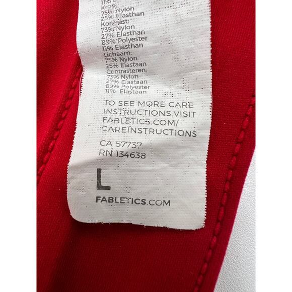 Fabletics Size Large Zoe High Impact Sports Bra IV Bra Yoga Pilates Red - Picture 13 of 15